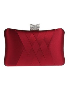 Braided Designer Clutch Red
