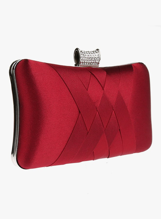 Generic - Braided Designer Clutch Red - Image 1
