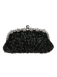 Sequin Clutch Black