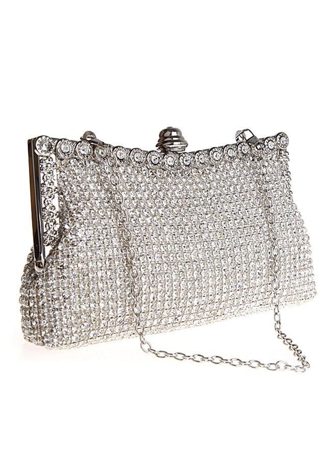 Generic - Sequin Clutch Silver - Image 1