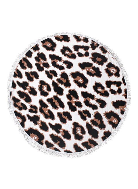 Round Shape Printed Beach Towel Multicolour 400grams