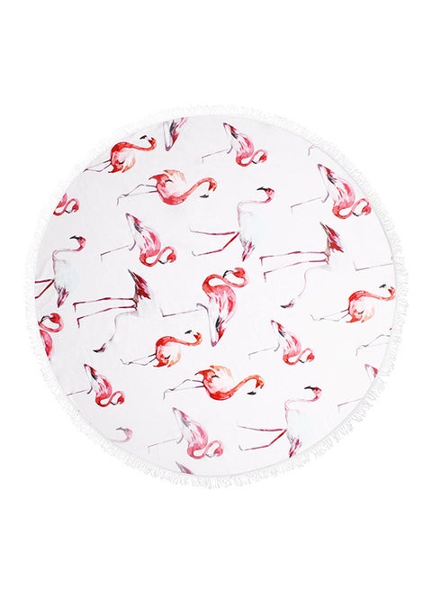 Round Shape Printed Beach Towel Multicolour 400grams
