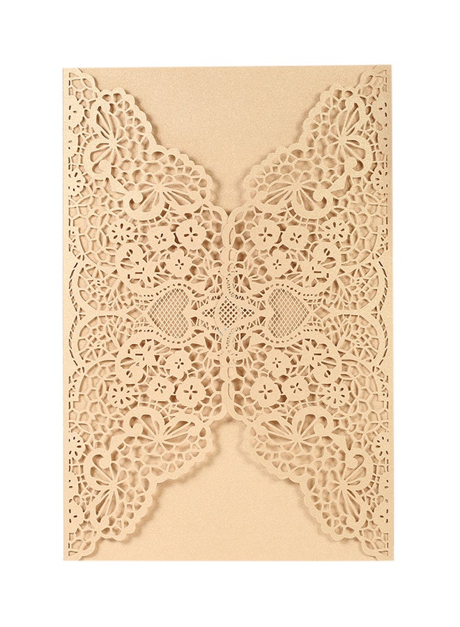 Pack Of 10 Pearl Paper Invitation Cards Holder  - Image 2