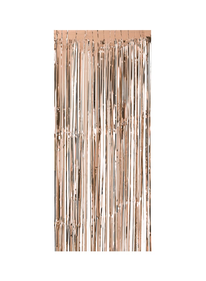 ماركة غير محددة ستائر معدنية بتصميم شراشيب من رقائق ذهبية 92x245سم  - Image 1