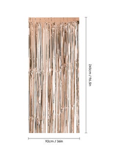 Generic Metallic Foil Fringe Curtain 92x245cm  - Image 2