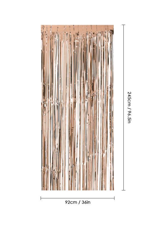 ماركة غير محددة ستائر معدنية بتصميم شراشيب من رقائق ذهبية 92x245سم  - Image 2