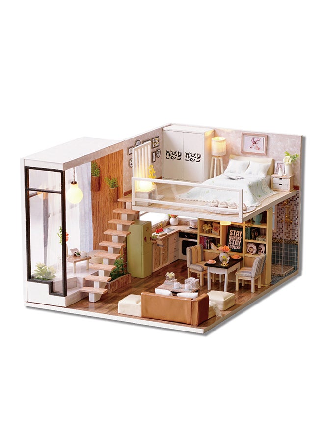 Wooden DIY Wooden Dollhouse With Music Movement 24x20x15cm  - Image 1