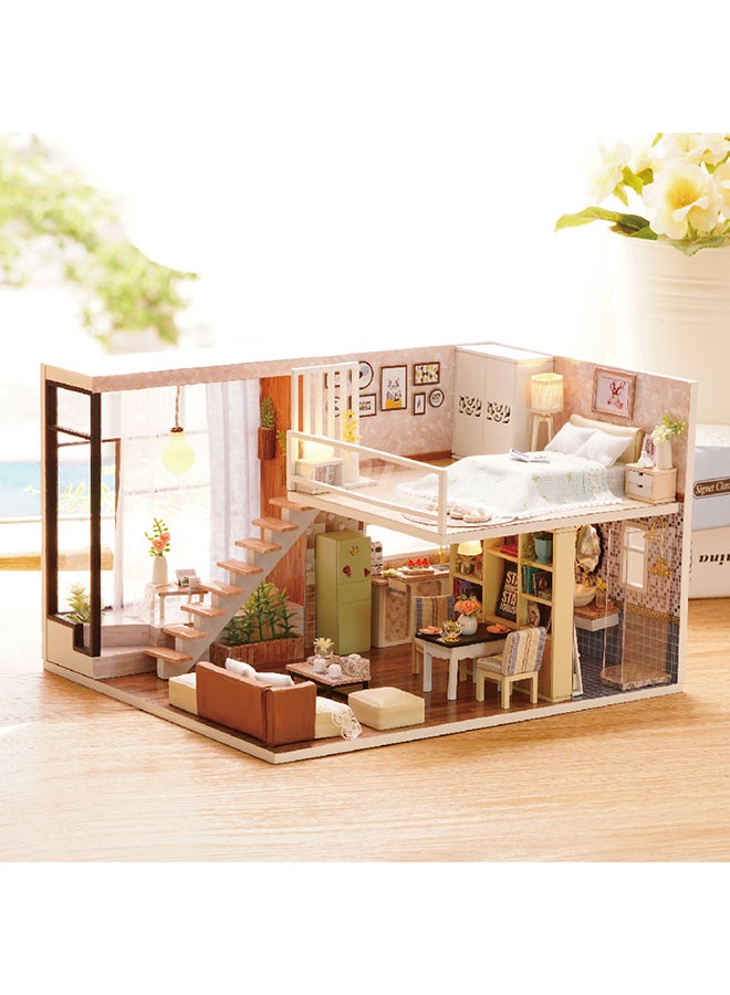 Wooden DIY Wooden Dollhouse With Music Movement 24x20x15cm  - Image 3