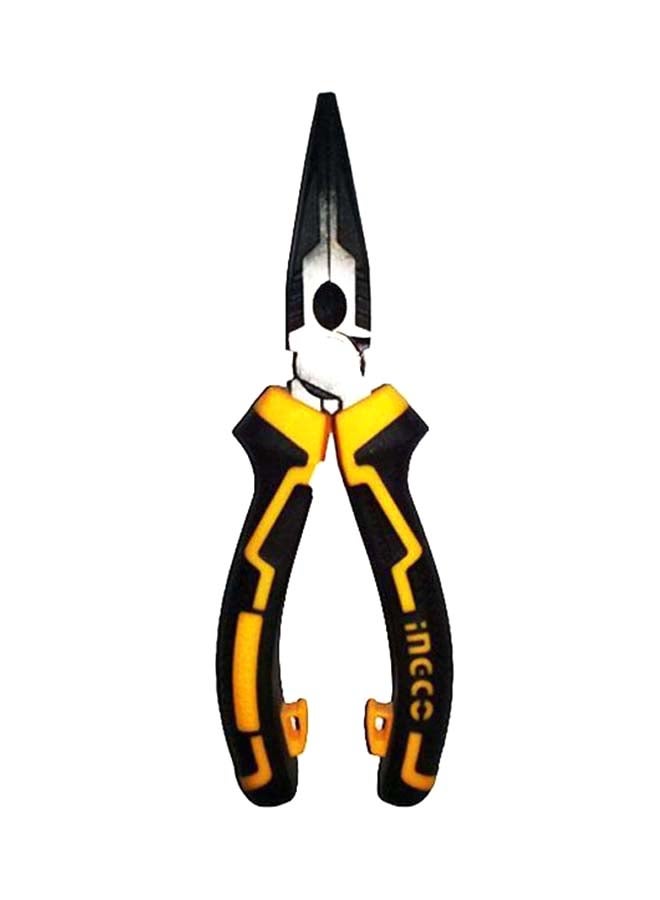 INGCO High Leverage Long Nose Plier Black/Yellow 6inch