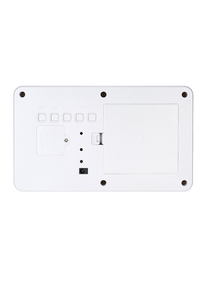 Decdeal LED Digital Alarm Clock White 17 x 9.2 x 5.5cm - Image 3