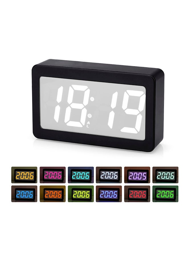 ديسديل منبه رقمي بإضاءة LED أسود/ رمادي 15 x 9 x 4سم  - Image 4