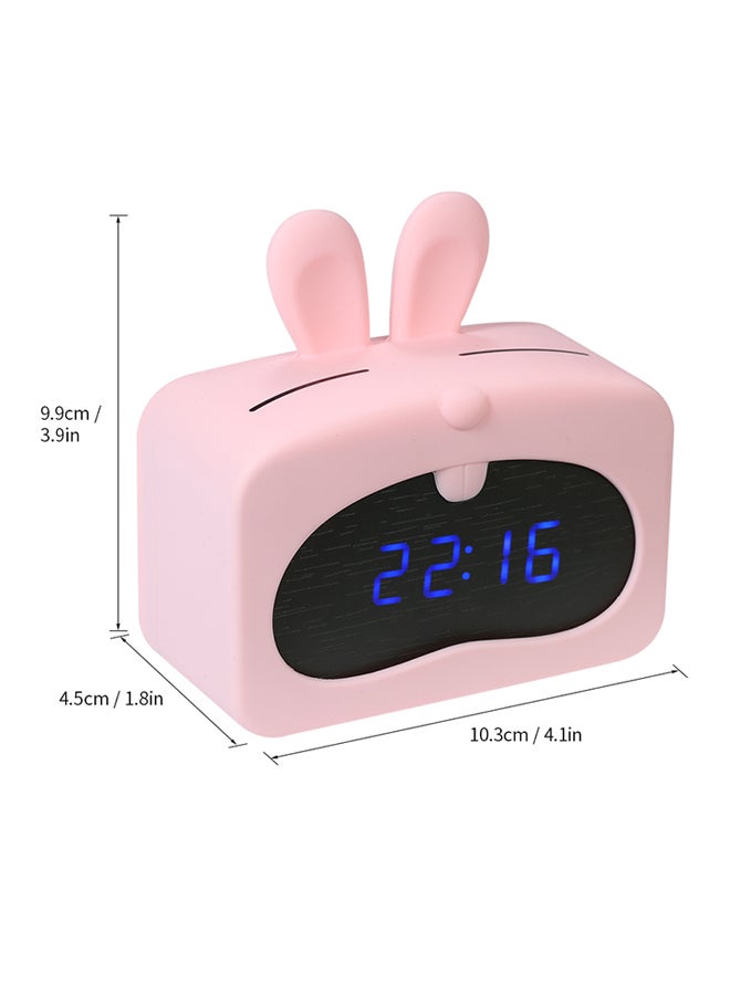 Decdeal LED Digital Alarm Battery Operated Clock Pink - Image 2