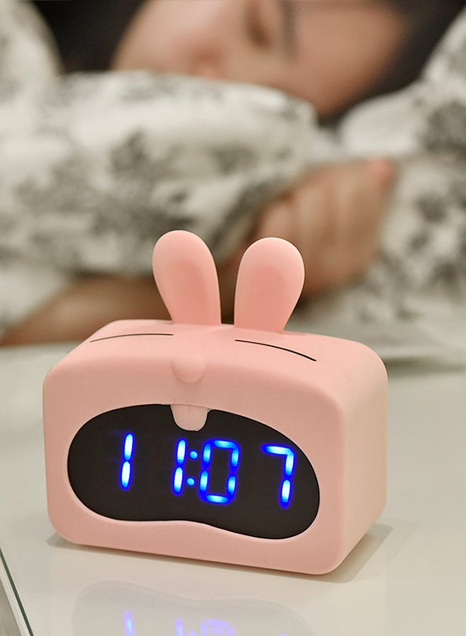 Decdeal LED Digital Alarm Battery Operated Clock Pink - Image 3