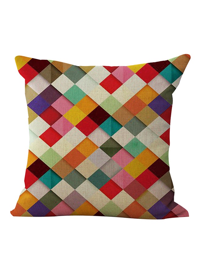 Decdeal - Decorative Geometric Pattern Cushion Cover Multicolour 45 x 45cm - Image 1