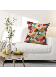 Decorative Geometric Pattern Cushion Cover Multicolour 45 x 45cm - v1538724853/N18285300A_2