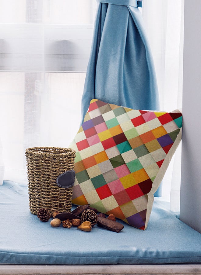 Decdeal - Decorative Geometric Pattern Cushion Cover Multicolour 45 x 45cm - Image 1