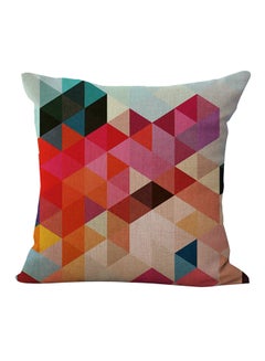 Decdeal Decorative Geometric Pattern Cushion Cover Multicolour 45 x 45cm  - Image 1