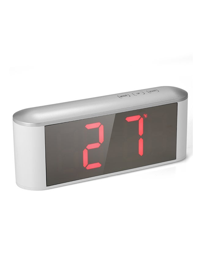 Decdeal - Multi-Functional LED Digital Alarm Clock White/Black - Image 1