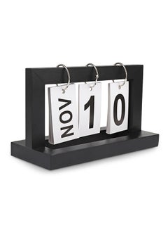 Portable Wooden Calender Black/White 20x9centimeter - v1538739136/N18314747A_2