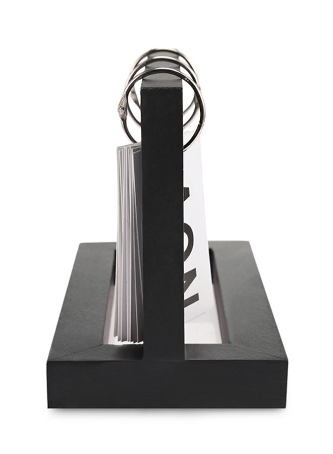 Generic Portable Wooden Calender Black/White 20x9centimeter  - Image 3