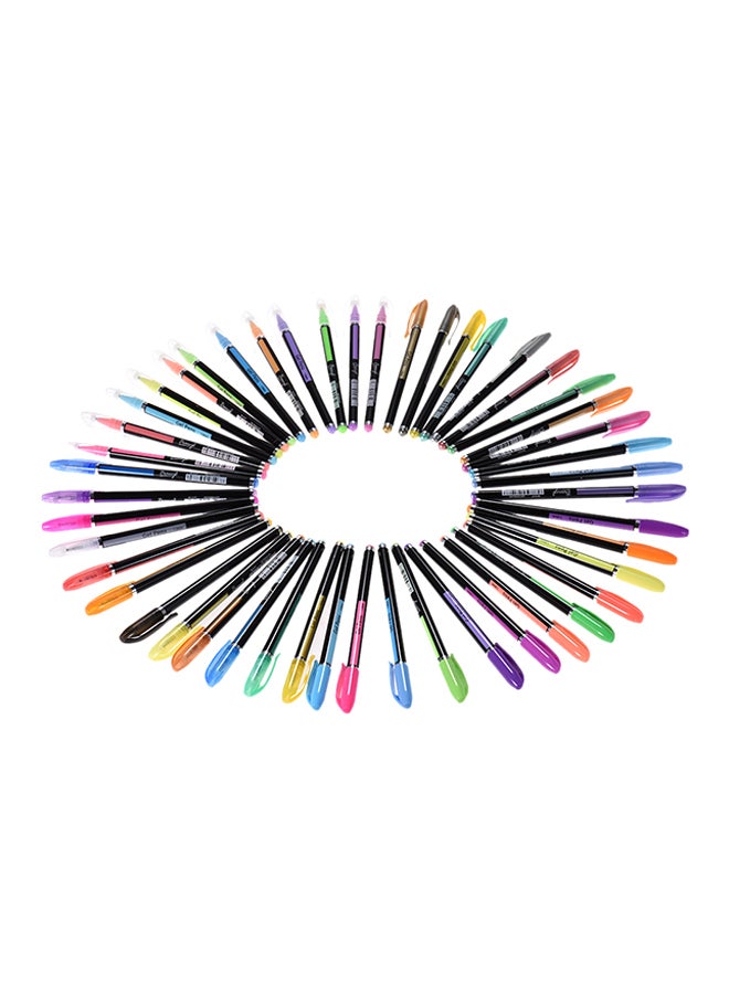 Generic 12-Piece Each Glitter/Neon/Gouache/Metal Highlighter Pens Multicolour  - Image 1