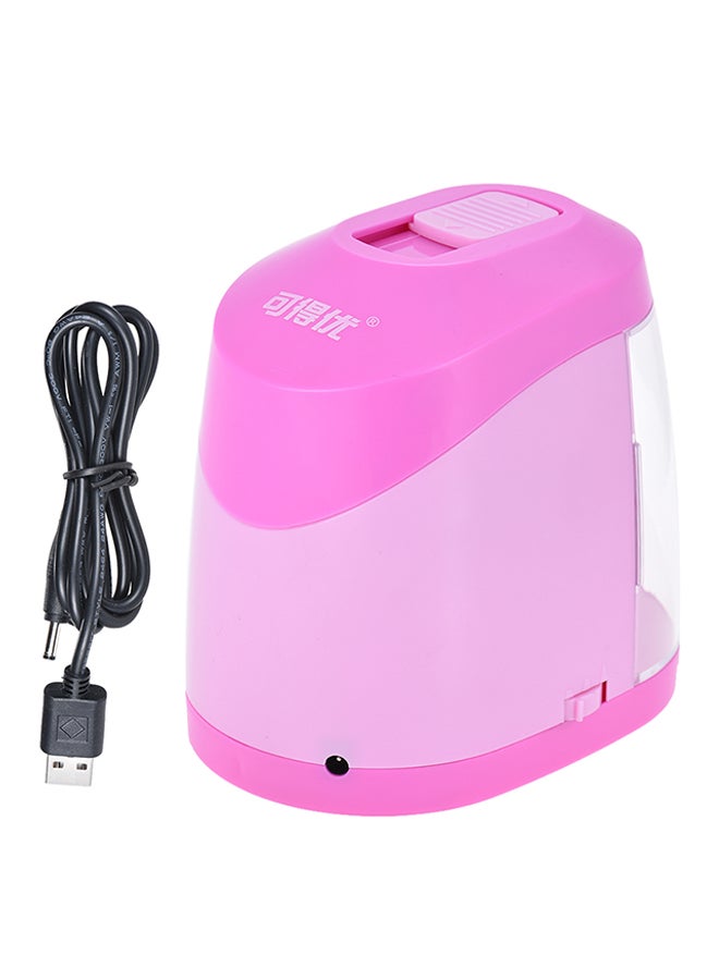 كيه دبليو تريو مبراة أقلام رصاص كهربائية بكابل USB وردي - Image 3