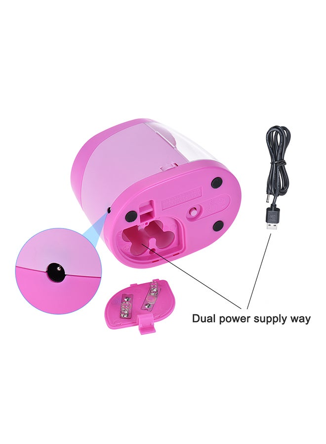 كيه دبليو تريو مبراة أقلام رصاص كهربائية بكابل USB وردي - Image 4