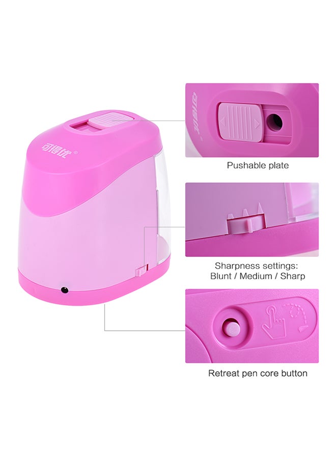 كيه دبليو تريو مبراة أقلام رصاص كهربائية بكابل USB وردي - Image 5