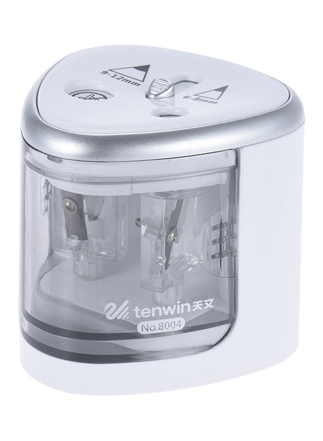 tenwin 2-Holes Electric Pencil Sharpener Silver  - Image 1
