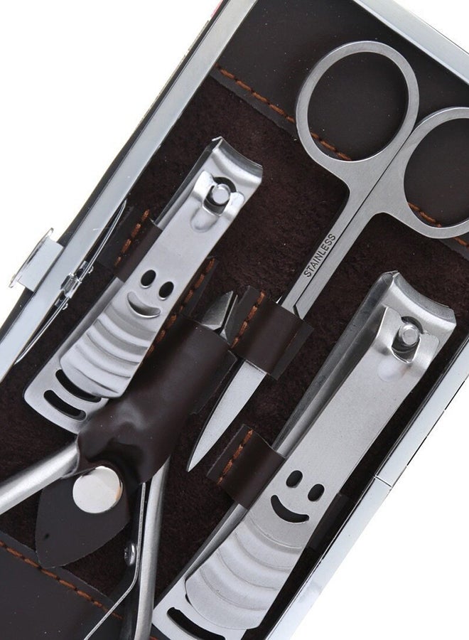Foolzy - 12 Piece Manicure Pedicure Set Silver/Black - Image 1