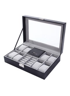 Bluelans 8 + 3 Grids Faux Leather Watch Storage Case  - Image 1
