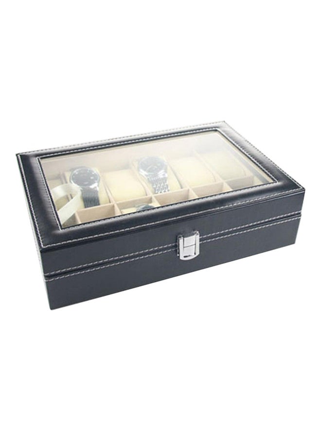 Bluelans - 12 Slots Faux Leather Watch Box - Image 1