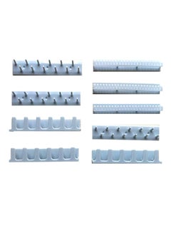 Bluelans 9 Pieces Adhesive Wall Mount Hooks Holder Jewelry Organizer 