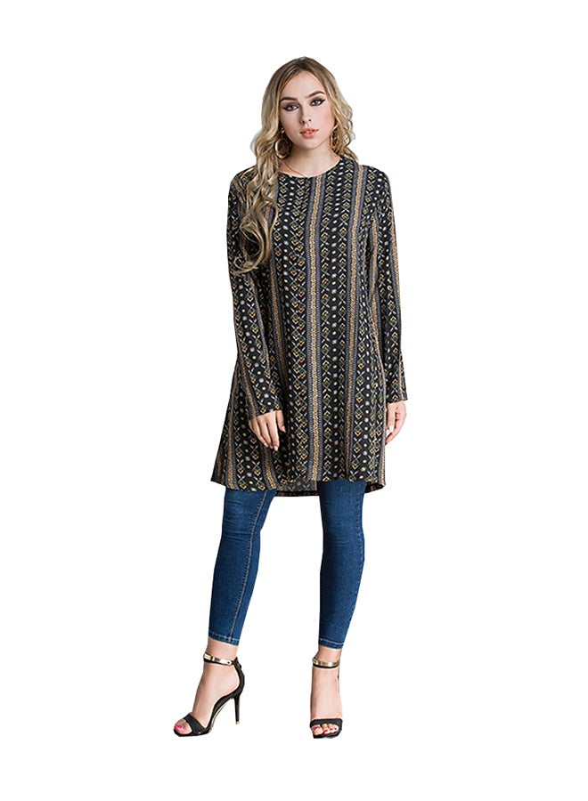 Generic Long Sleeve Plus Size Top Black/White/Red  - Image 1