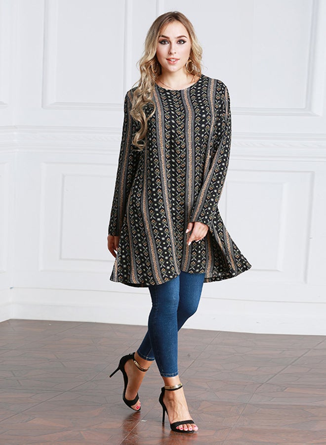 Generic Long Sleeve Plus Size Top Black/White/Red  - Image 3