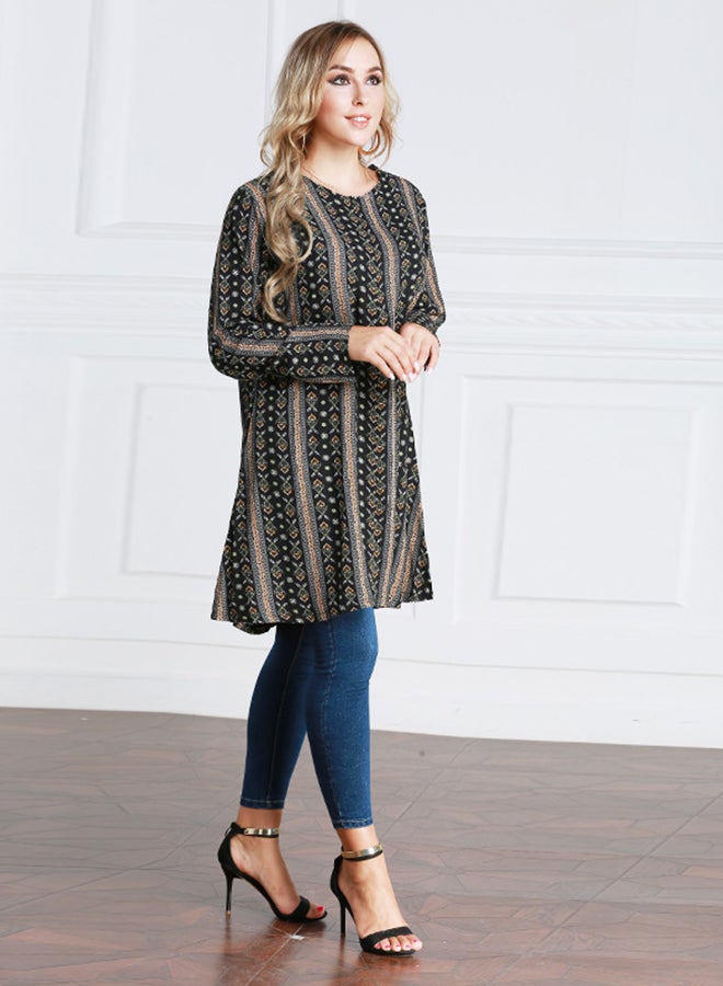 Generic Long Sleeve Plus Size Top Black/White/Red  - Image 4