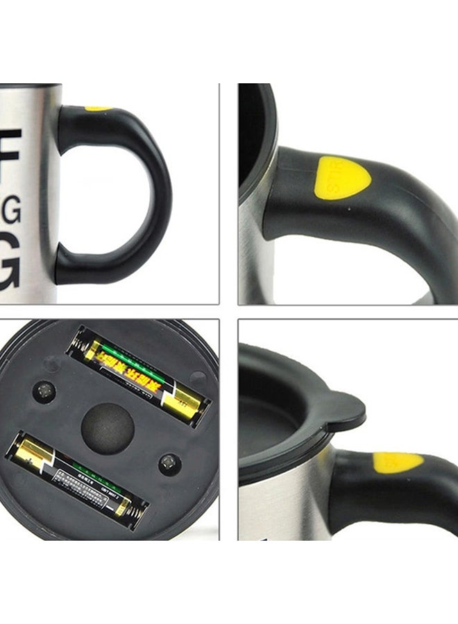 مج التقليب الذاتي الكهربائي للقهوة أسود/فضي 350سم - Image 4