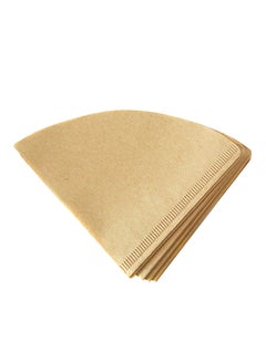 40-Piece Coffee Filter Paper Beige 16x12cm