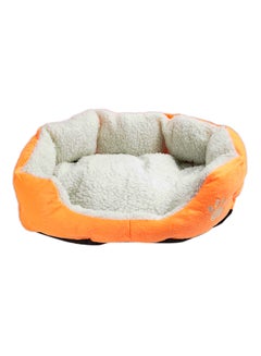 ANSELF Memory Foam Bolster Pet Bed Orange/White 46x42x15centimeter  - Image 1