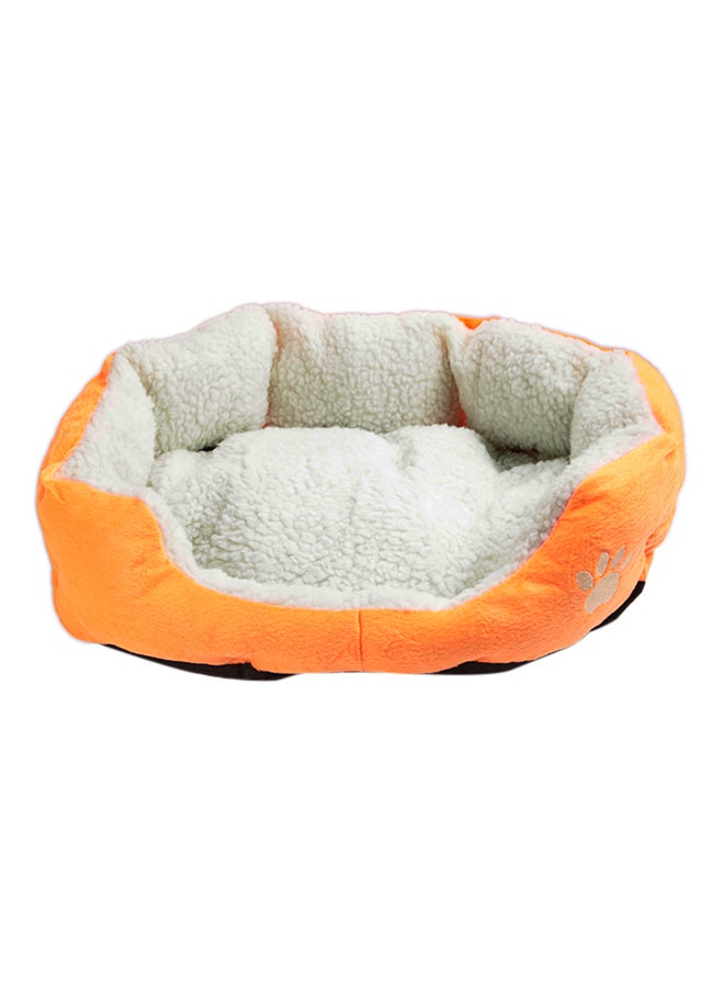 ANSELF Memory Foam Bolster Pet Bed Orange/White 46x42x15centimeter - Image 1