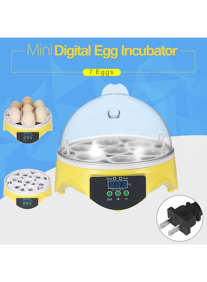 ANSELF - 7 Eggs Incubator AC110V US Plug Clear/Yellow - Image 1
