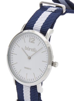 Borelli women Water Resistant Fabric Analog Watch BWF12200100 - 37 mm - Blue/White  - Image 3