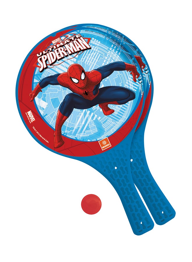MONDO Spiderman Paddle Bat Set – Outdoor Fun Sports Toy for Kids - Image 1