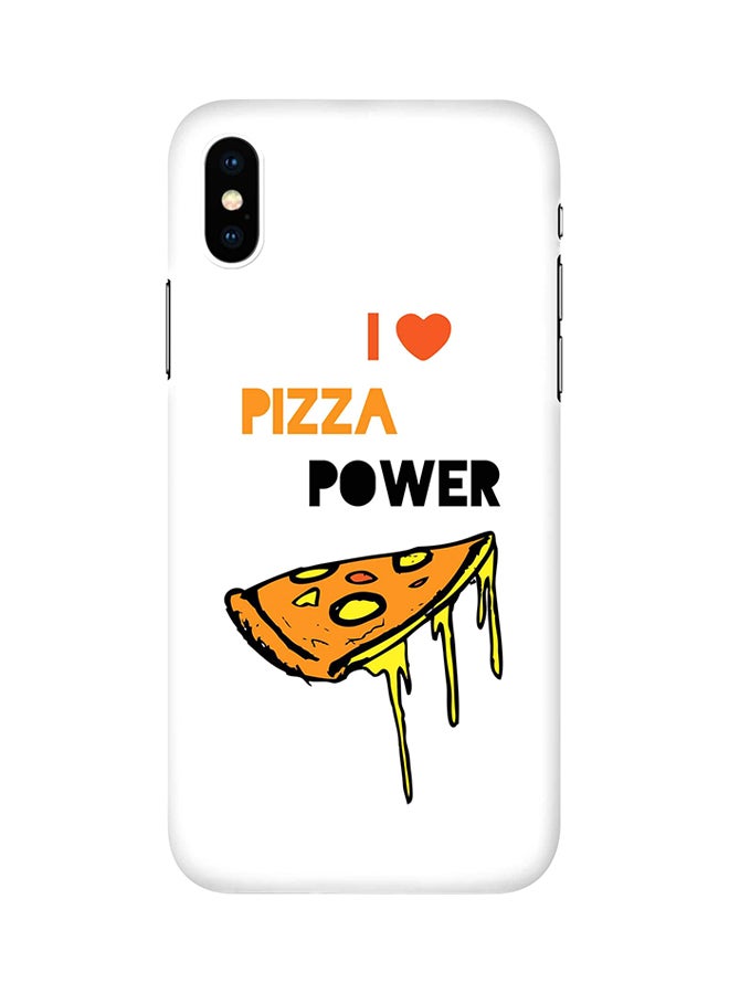 Protective Case Cover For Apple iPhone X/iPhone XS I Love Pizza (White)