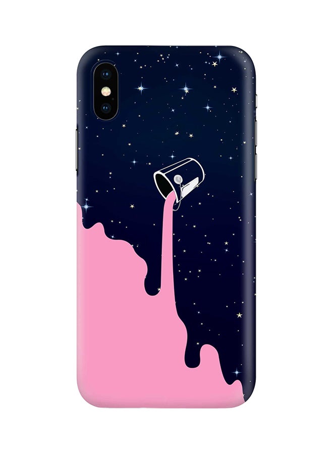 Berry Milky Way Printed Case Cover For Apple iPhone X/XS Pink/Blue