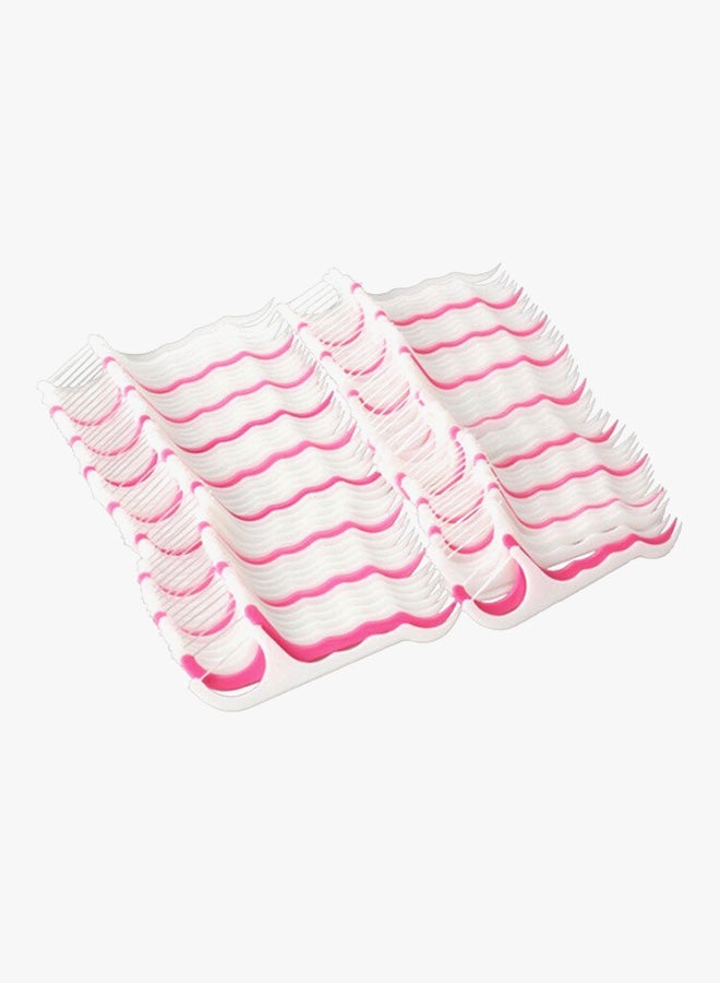 CYTHERIA 100-Piece Dental Floss Interdental Brush Teeth Stick Toothpicks B008-4 Pink/White 7cm  - Image 3