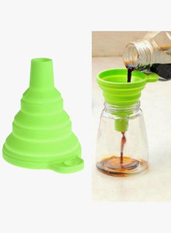 Generic Mini Silicone Foldable Funnel Green 7.5cm  - Image 2