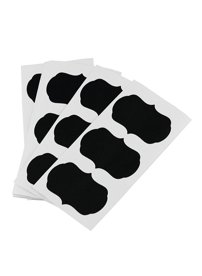 سيثيريا مجموعة ملصقات الطباشير لجرة المطبخ من 36 قطعة أسود 36/5x3.5سم  - Image 1