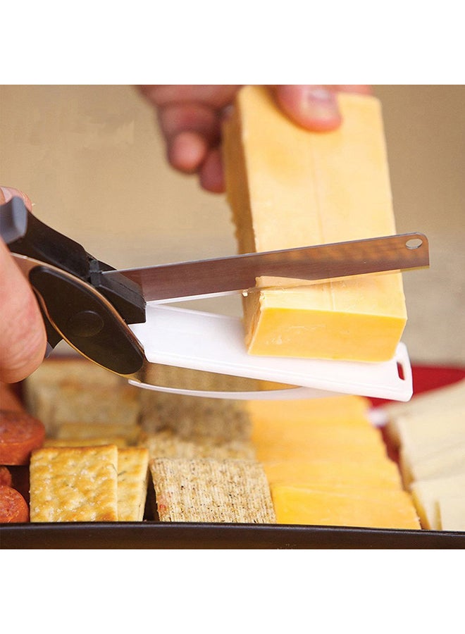 CYTHERIA - 2 In 1 Food Chopper Kitchen Scissors Smart Cutter With Cutting Board Multicolour - Image 1