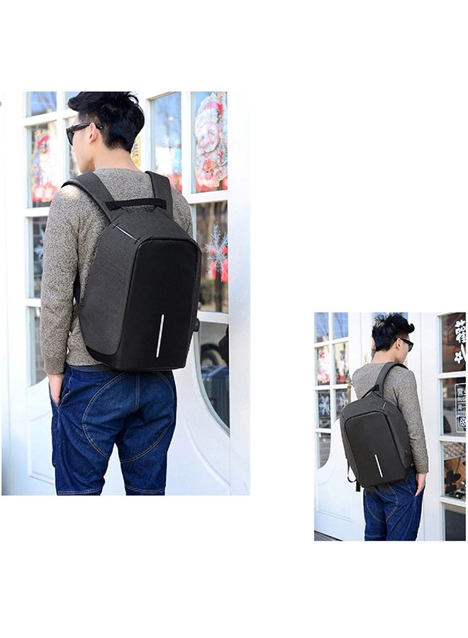 Generic - Anti Theft Backpack With USB Charging Port 15 Liter, 42 cm Black - Image 1
